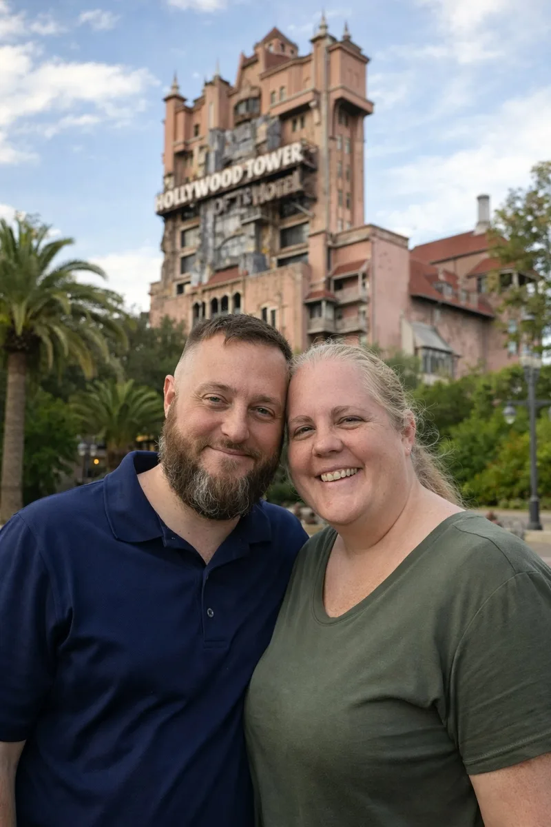 Jeffrey and Cassie Davidson at Disney